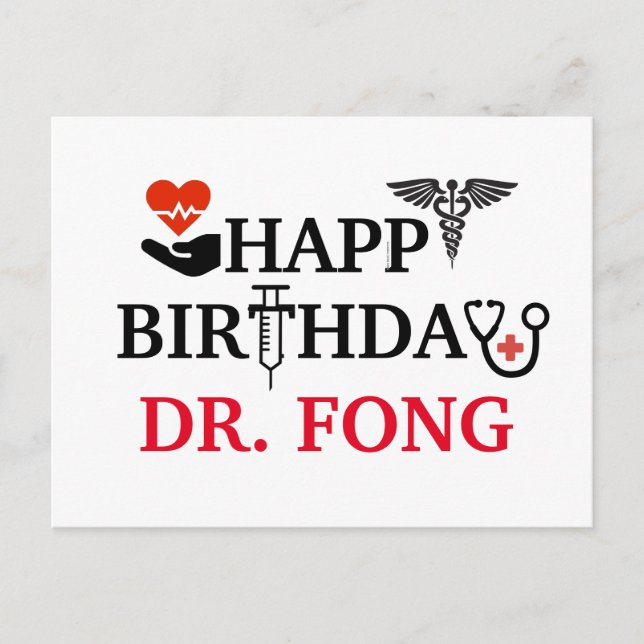Happy Birthday - Doctor Healthcare Medical Postcard (Front)