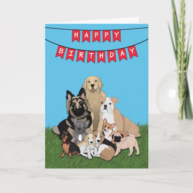 Happy Birthday Dog Card (Front)
