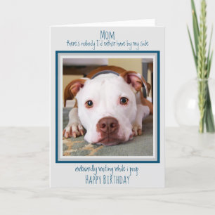 Happy Birthday Dog Mum Funny Cute Dog Poop Card