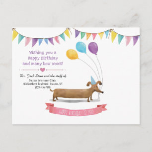 Happy Birthday Dog Postcard