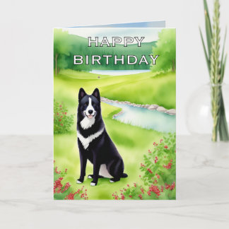 Happy Birthday Dog (watercolor) Card