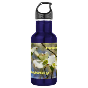 Happy Birthday - Dogwood Blossoms 532 Ml Water Bottle