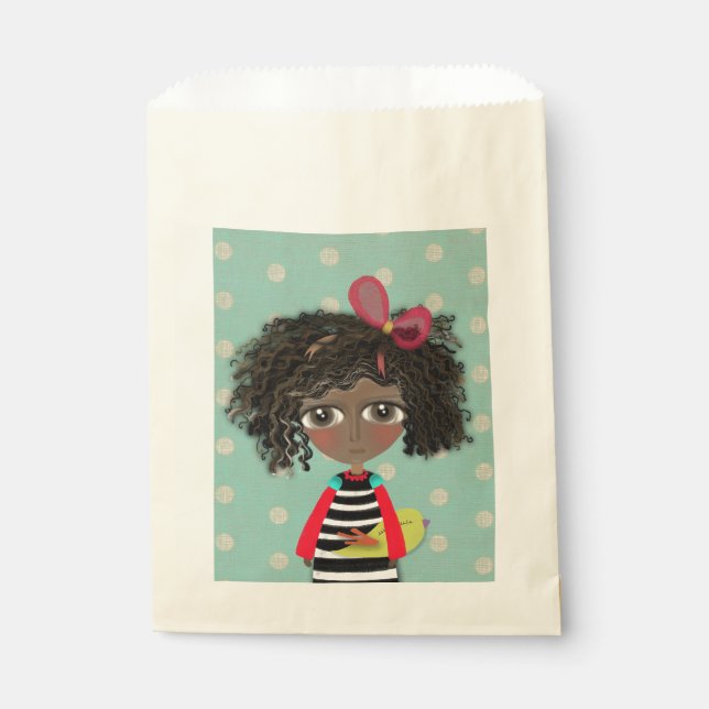 Happy Birthday Doll Sun kissed Skin Favour Bag (Front)