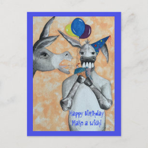 Happy Birthday Donkey Postcard