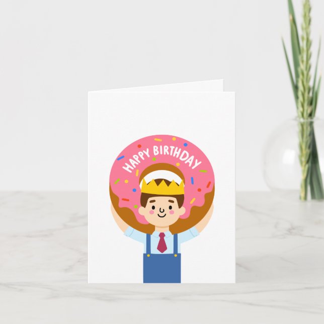 Happy Birthday donut Card (Front)
