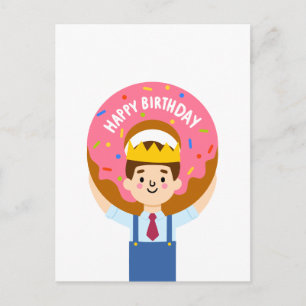 Happy Birthday donut Postcard