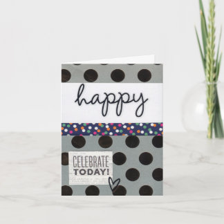 Happy Birthday Dots Folded 4x5 Card