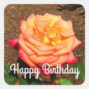 Happy Birthday Dream Come True Rose #3 Stickers