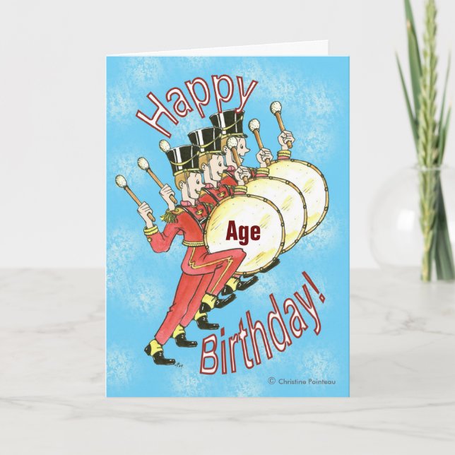Happy Birthday -Drummers Card (Front)