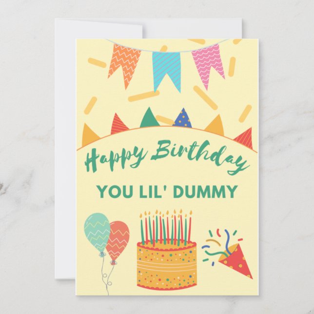 Happy Birthday Dummy Holiday Card (Front)