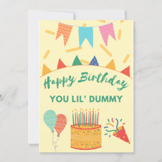 Happy Birthday Dummy Holiday Card