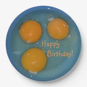 Happy Birthday Egg Lover Paper Plate