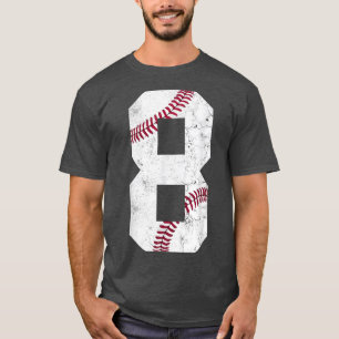 Happy Birthday Eight Years Old Baseball Kids 8th 8 T-Shirt