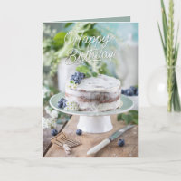 Happy Birthday Elegant Cake Illustration