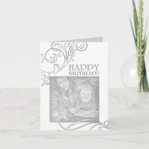 happy birthday (elegant flourish) card