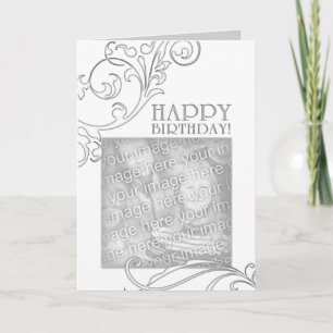 happy birthday (elegant flourish) card
