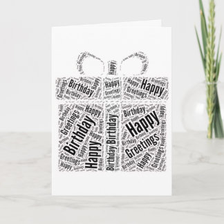 Happy Birthday Elegant Fun Card Word Art