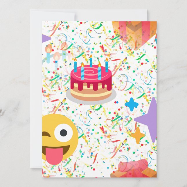 happy birthday emoji card (Front)