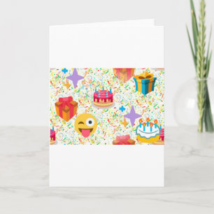 happy birthday emoji card