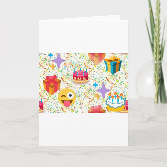 happy birthday emoji card (Front)