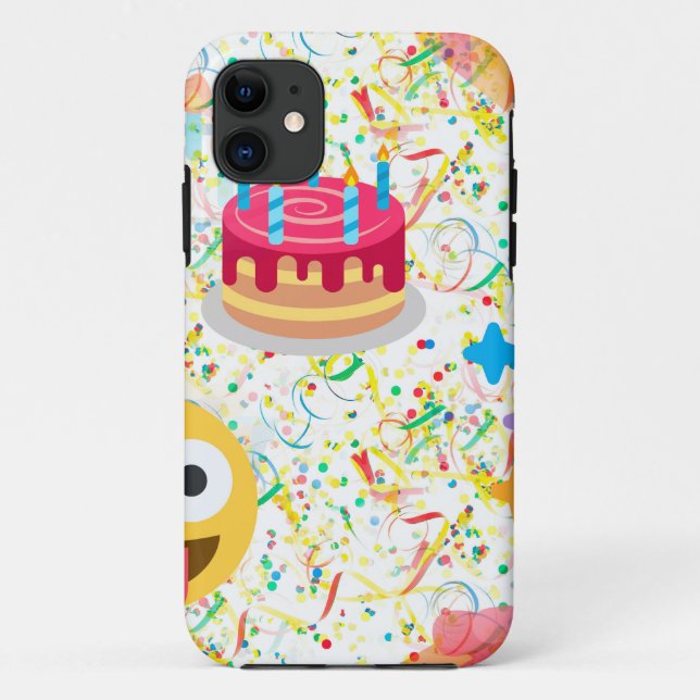happy birthday emoji Case-Mate iPhone case (Back)