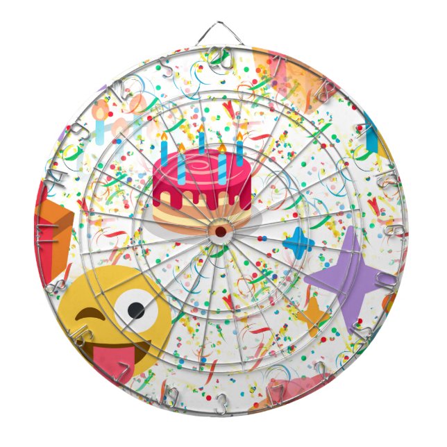 happy birthday emoji dartboard (Front)