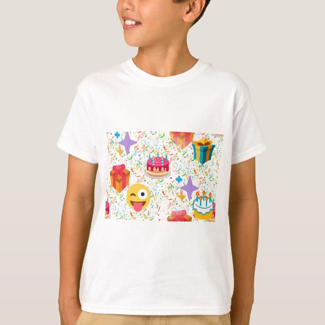 happy birthday emoji T-Shirt (Front)