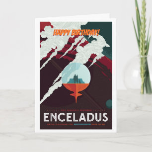 Happy Birthday! Enceladus Moon of Saturn Card