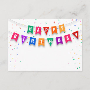 Happy Birthday Enclosure Card