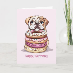 Happy Birthday English Bulldogs Card