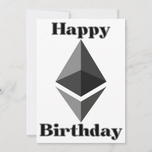 Happy Birthday Ethereum Icon Invitation