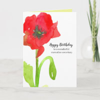 Happy Birthday Executive Secretary Poppy Flower