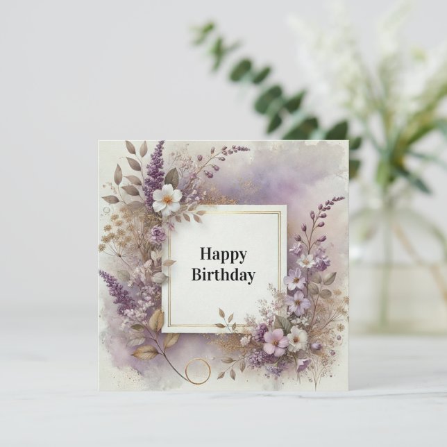 happy birthday exotic card  (Standing Front)