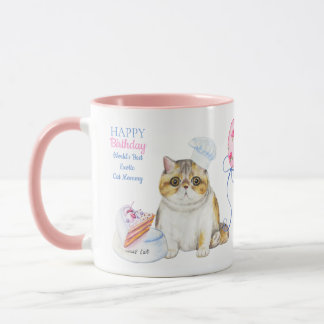 Happy Birthday EXOTIC Cat Mum - Personalised Mug