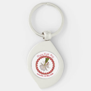 Happy Birthday Exotic Divine Bramha Lotus Wreath Key Ring