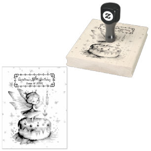 Happy Birthday Fairy 01 Rubber Stamp