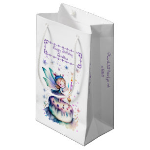 Happy Birthday Fairy 01 Small Gift Bag