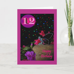Happy Birthday fairy faerie 12 12th twelve twelfth Card