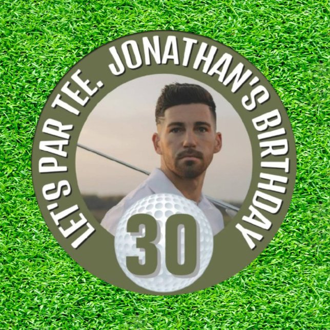 Happy Birthday Fantastic Male Golfer  Classic Round Sticker (Celebrate the Legend: Happy Birthday, Golfing Great!)