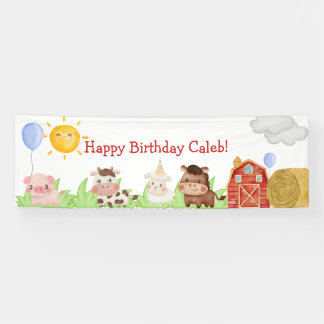 Happy Birthday Farm Banner