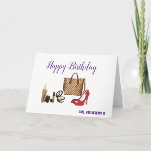 Happy Birthday fashion card