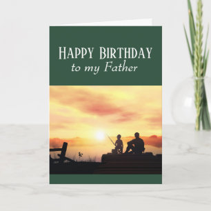 Happy Birthday Father Fishing Fisherman Fish Card