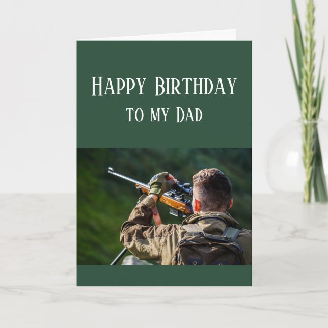 Happy Birthday Father Hunting Camouflage Card (Front)