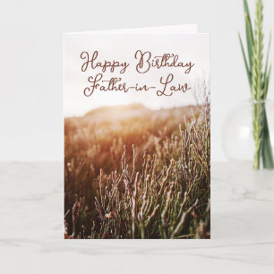 Happy Birthday Father in Law Rustic Birthday Card