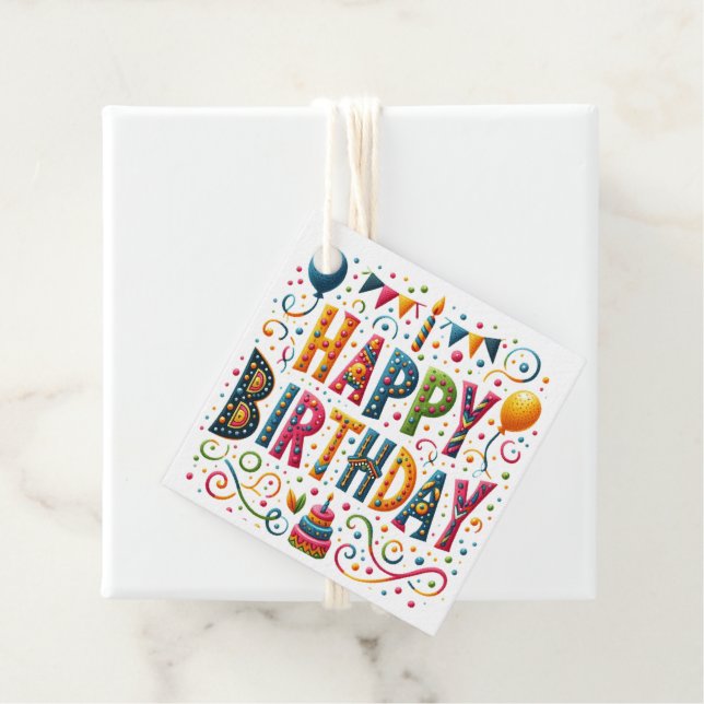 Happy Birthday Favour Tags (In Situ)