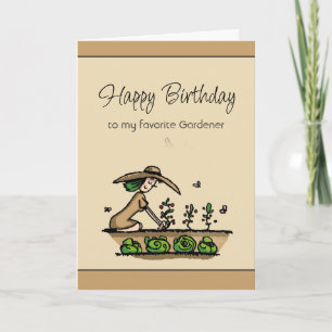 Happy Birthday Favourite Gardener Fun Card