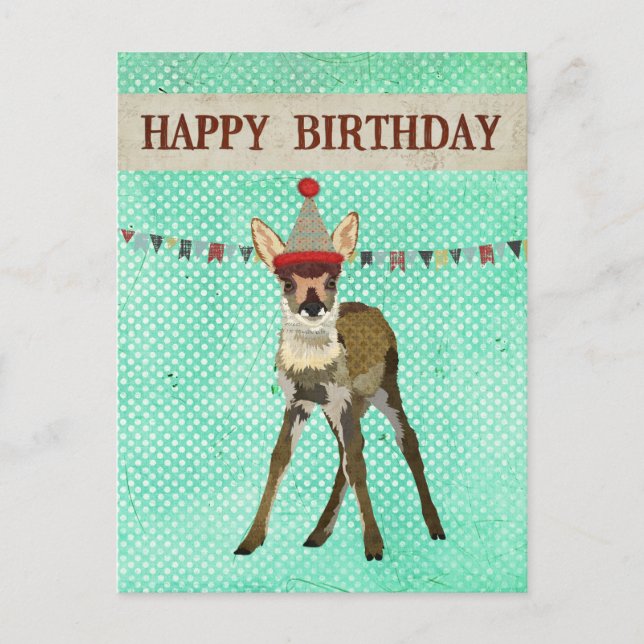 HAPPY BIRTHDAY FAWN Postcard (Front)