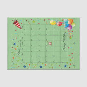 Happy Birthday February 2022 Tissue Paper