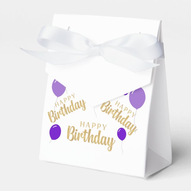 Happy birthday February birthdays Favour Box (Front Side)