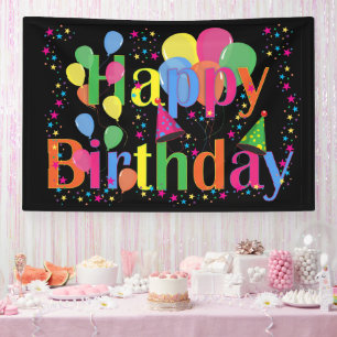 Happy Birthday, festive birthday celebration Banner
